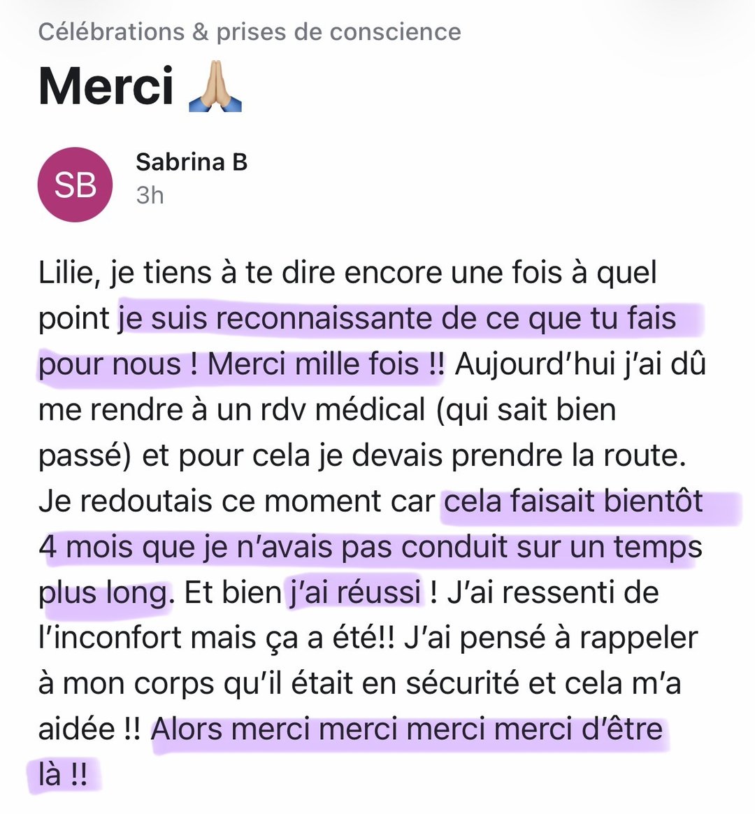 Témoignage de Sabrina B. sur La Boussole Zéro Anxiété : « J'ai pensé à rappeler à mon corps qu'il était en sécurité »